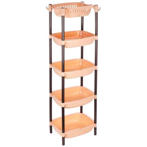 Image of Amazon Brand - Solimo Five-Tier Multipurpose Plastic