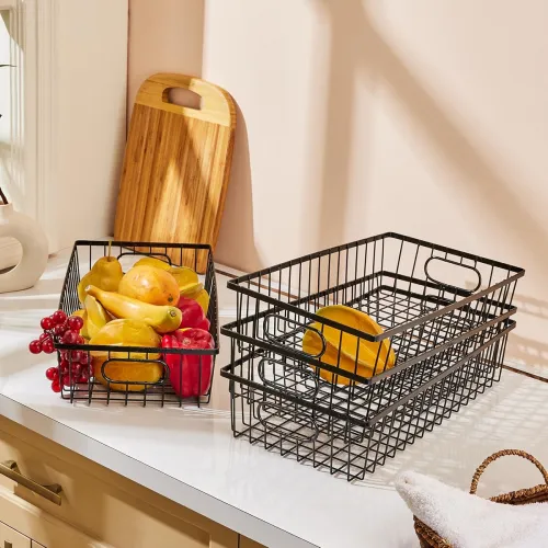 Image of Amazon Brand – Solimo Food Storage Basket Bin (Pack of 4)