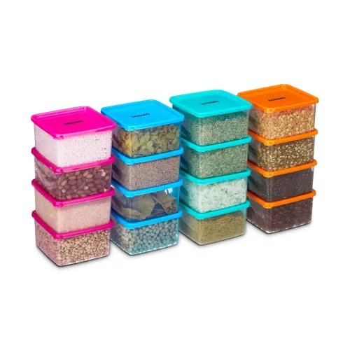 Image of Amazon Brand - Solimo Fresia Modular Airtight Container, Set of 16