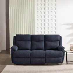 Amazon Brand - Solimo Stanovo Manual 3 Seater Fabric Recliner