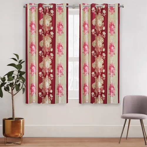 Image of Amazon Brand - Solimo Melodeon Polyester Window Curtains 5ft * Pack of 2