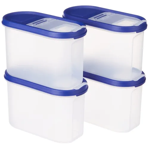 Image of Amazon Brand - Solimo Modular Plastic Container Set of 4
