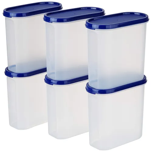 Image of Amazon Brand - Solimo Modular Plastic Storage Containers with Lid