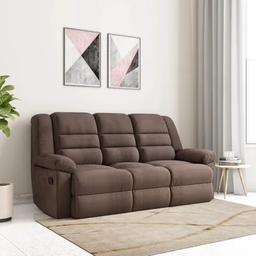 Image of Amazon Brand - Solimo Musca 3 Seater Fabric Recliner