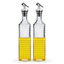 Amazon Brand - Solimo Oil Dispenser With Spout Set Of 2 , 500 ml