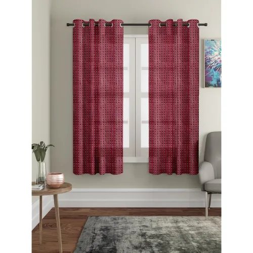 Image of Amazon Brand - Solimo Polyester Sheer Jacquard Window Curtains