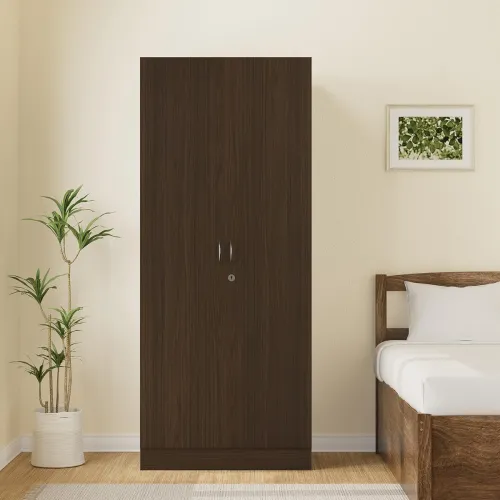 Image of Amazon Brand - Solimo Pyxis Engineered Wood Wardrobe Mahogany , 2 Doors