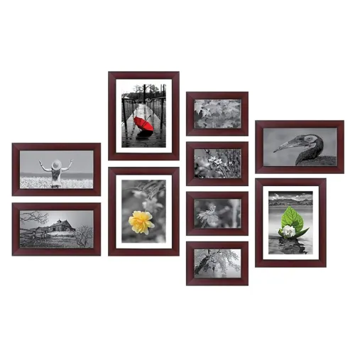 Image of Amazon Brand - Solimo Rosewood Collage Photo Frames