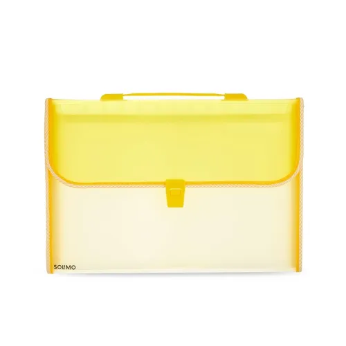 Image of Amazon Brand - Solimo Semi Transparent Expanding File Folder