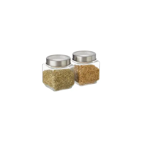 Image of Amazon Brand - Solimo - Set of 2 Glass Jars - 500 ml