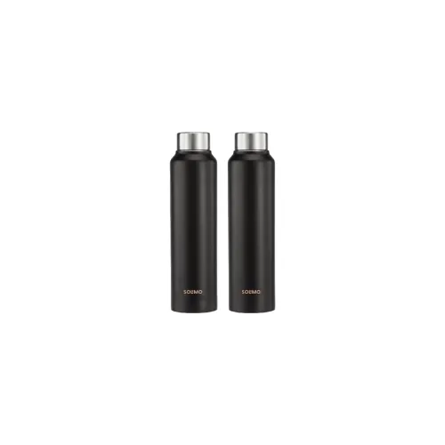 Image of Amazon Brand - Solimo Stainless Steel Water Bottle (Pack of 2) 