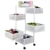 Amazon Brand - Solimo Storage Rack | 5-Layer Revolving Vegetable Kitchen Rack |
