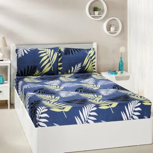 Image of Amazon Brand - Solimo Super Soft Polyester Double Bedsheet with 2 Pillow Covers