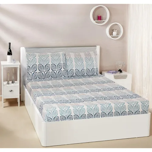 Image of Amazon Brand - Solimo Super Soft Polyester Queen Bedsheet with 2 Pillow Covers