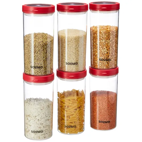 Image of Amazon Brand - Solimo Twist & Lock Plastic Storage Container Set