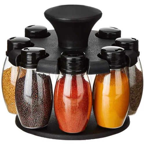 Image of Amazon Brand - Solimo Upright Revolving Plastic Spice Rack