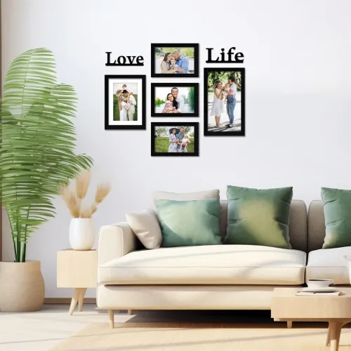 Image of Amazon Brand - Solimo Valentine Wall Photo Frame Set of 5