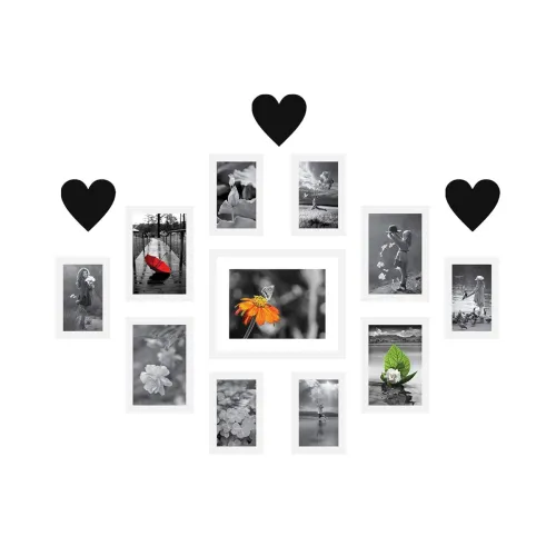 Image of Amazon Brand - Solimo White Collage Set of 11