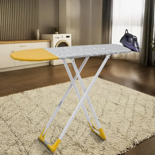 Image of Amazon Brand - Solimo Wooden Ironing Board/Table with Iron Holder