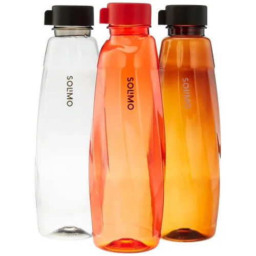 Image of Amazon Brand -Solimo Zeta 1L Water Bottles Set of 3