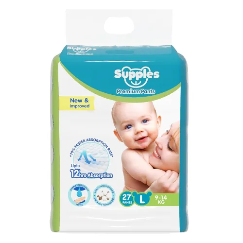 Image of Amazon Brand - Supples Premium Baby Diaper Pants, 27 Baby Diapers