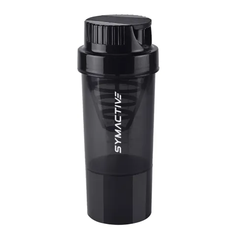 Image of Amazon Brand - Symactive Pro Cyclone Plastic Shaker Bottle with Mixer Ball and Carry Loop