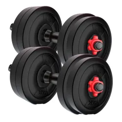 Amazon Brand - Symactive PVC 4 Kg Adjustable Dumbbells Fitness Kit for Full Body Workout (1x4 Kg
