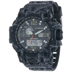 Amazon Brand - Symbol Analog-Digital Mens Watch (Dial Colored Strap)