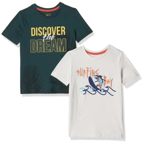 Image of Amazon Brand - Symbol Half Sleeves T-Shirt For Boys (Pack of 2)
