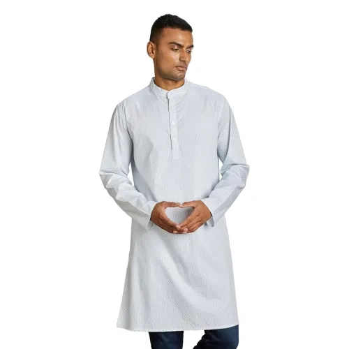 Image of Amazon Brand - Symbol Men's Cotton Printed Long Kurta (Regular Fit)