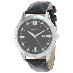 Amazon Brand - Symbol Mens Leather Analog Watch