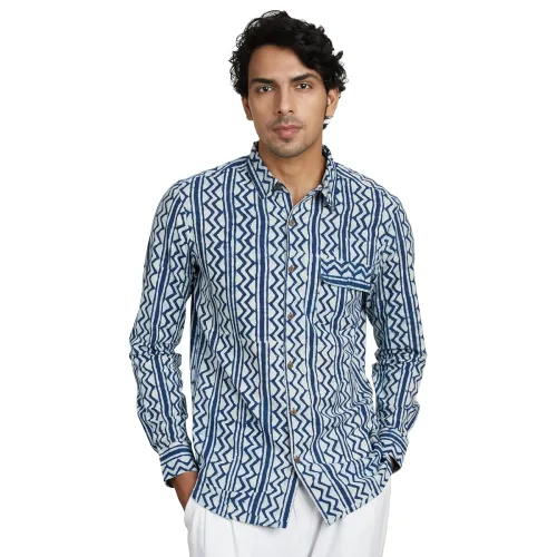 Image of Amazon Brand - Symbol Men's Solid Regular Fit Cotton Ethnic Shirt