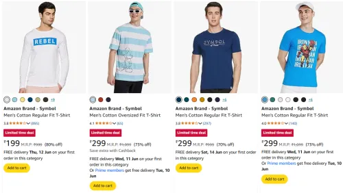 Image of Amazon Brand - Symbol Men's Clothing at Minimum 70% Off