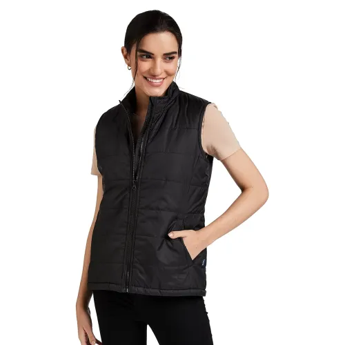 Image of Amazon Brand - Symbol Women Regular Fit Quilted Sleeveless Jacket