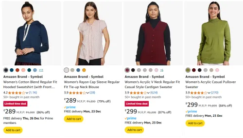Image of Amazon Brand - Symbol Women's Clothes Starts @ ₹289