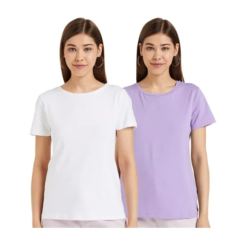 Image of Amazon Brand Symbol Women's Cotton Stretch T-Shirt (Pack of 2)