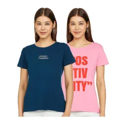 Amazon Brand Symbol Womens Cotton Stretch T-Shirt (Pack of 2)