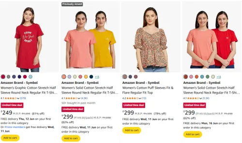 Image of Amazon Brand - Symbol Women's Clothing at Minimum 80% Off
