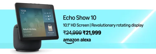 Image of Amazon Echo Show 10 Smart Speaker @ ₹21999 on Amazon Prime Day Sale
