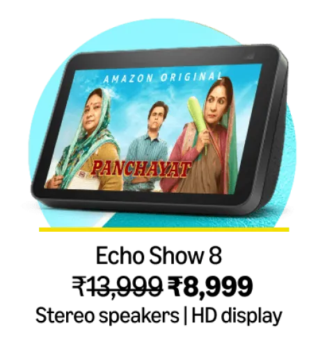 Image of Amazon Echo Show 8 (2nd Gen) @ ₹8999 on Amazon Prime Day Sale