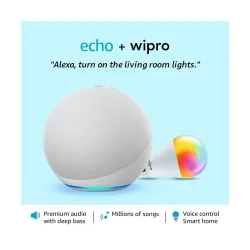 Amazon Echo (4th Gen, White) Smart Home Speaker combo