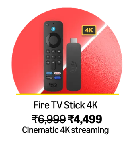 Image of Amazon Fire TV Stick 4K @ ₹4499 on Amazon Prime Day Sale