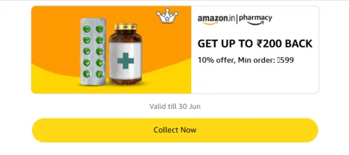 Image of Amazon Offer: 10% Cashback on Prescription & OTC Medicine