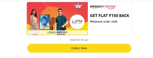 Image of Amazon Offer: ₹150 Cashback on Amazon Bazaar