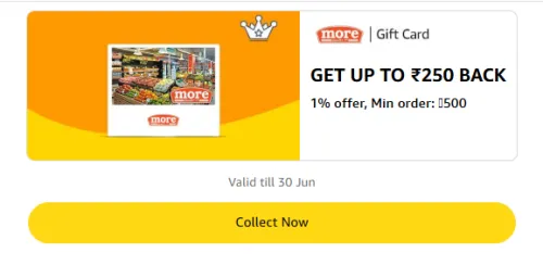 Image of Amazon Offer: 1% Cashback on More Gift Card