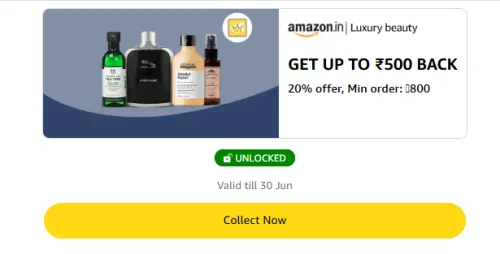 Image of Amazon Offer: 20% Cashback on Luxury Beauty