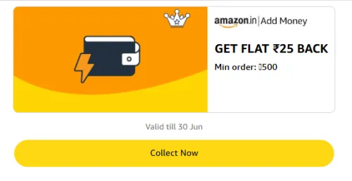 Image of Amazon Offer: ₹25 Cashback on Add Money
