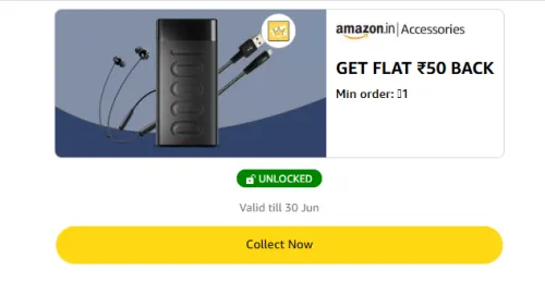 Image of Amazon Offer: ₹50 Cashback on Wireless Accessories