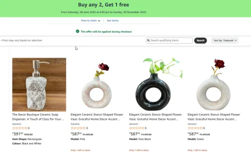 Image of Amazon Offer:- Buy any 2 Get 1 free