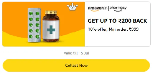Image of Amazon Offer : Upto ₹200 Cashback on Pharmacy
